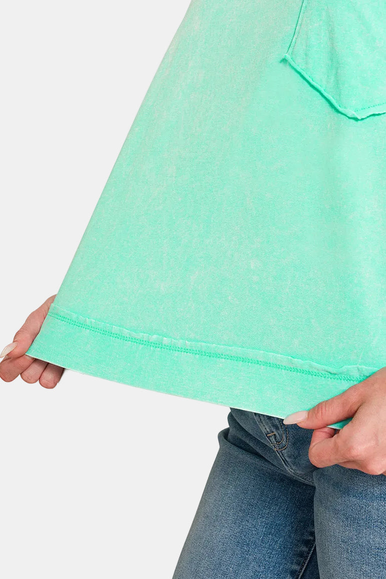 Acid Washed Oversized Top / MINT