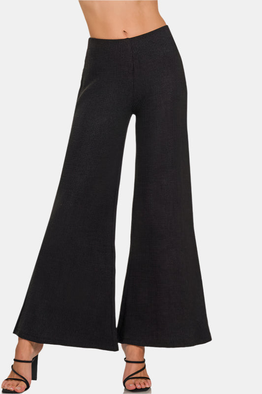 Knit Sweater Pants / BLACK