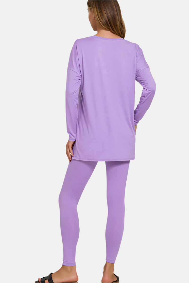 Brushed DTY Microfiber Loungewear Set / K GREEN