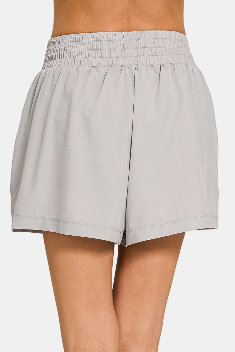 Soft Woven Lined Shorts With Pocket / COCOA