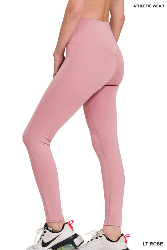  Zenana Love Pink Yoga Pants (Medium) : Clothing, Shoes & Jewelry