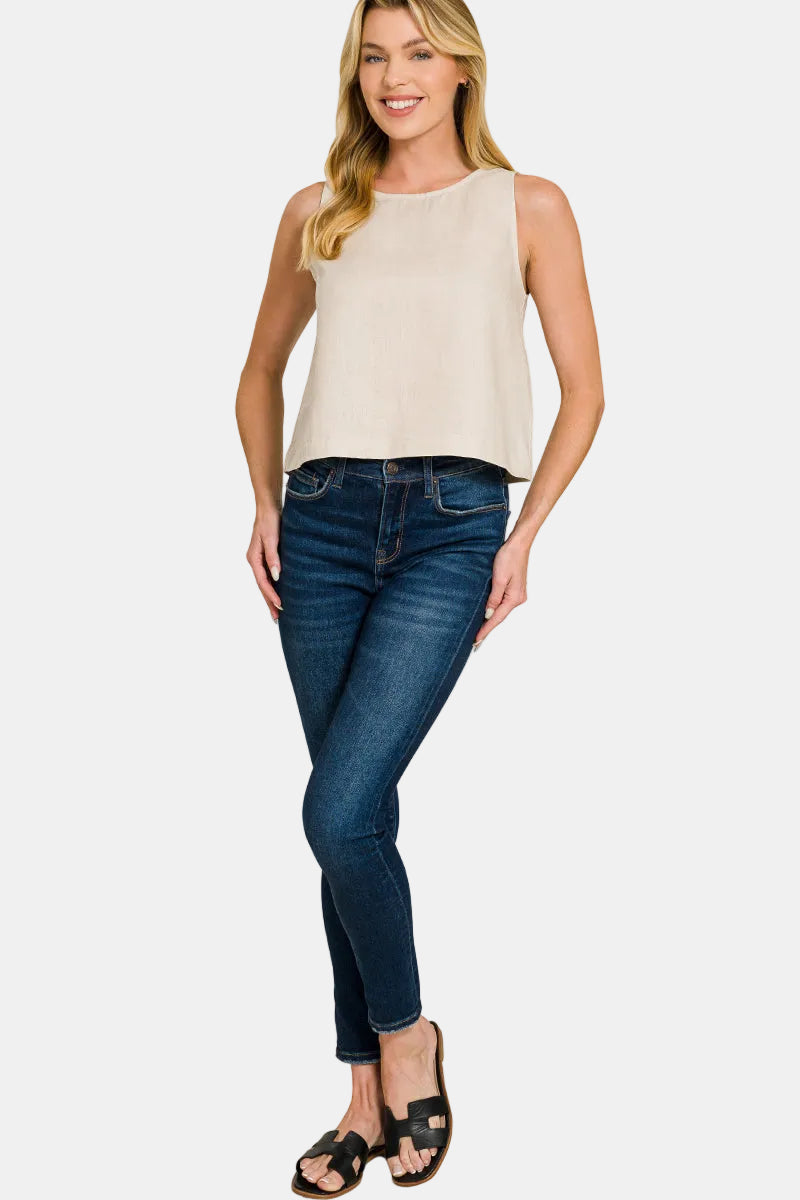 Linen Tank Top / LAVENDER