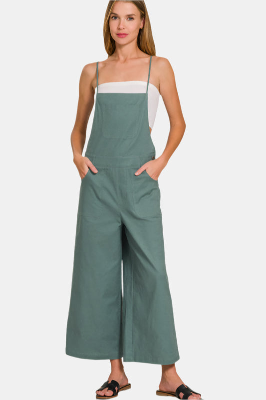 Woven Spaghetti Strap Overalls / ASH JADE