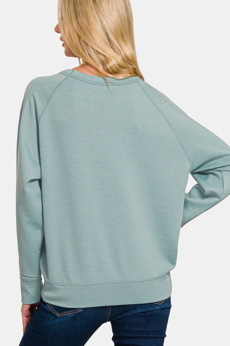 Soft Scuba Crewneck Sweatshirt / COCOA