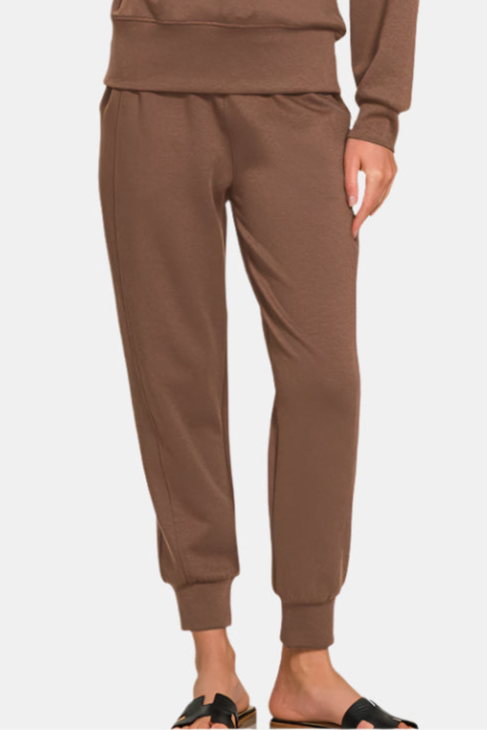 Scuba Crewneck Pullover & Joggers Set / BROWN