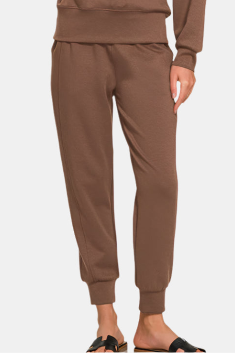Scuba Crewneck Pullover & Joggers Set / BROWN