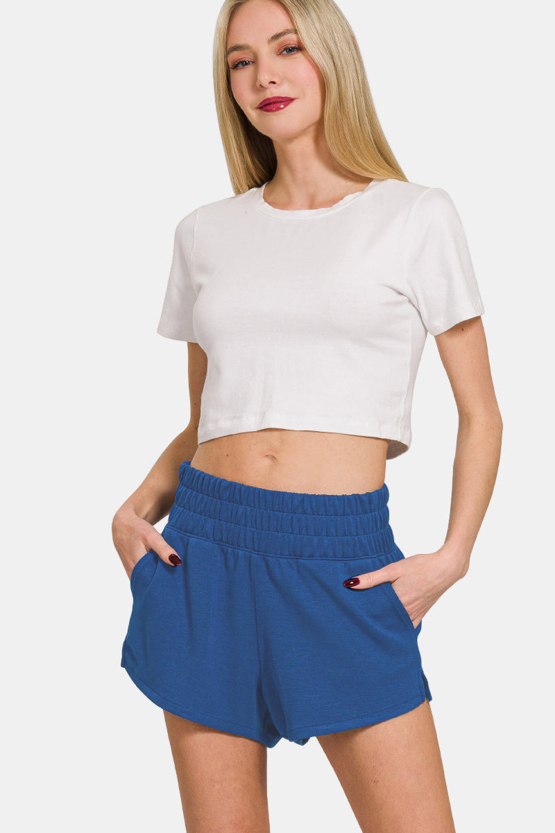 Scuba Long Sleeve Sweatshirt & Shorts Set / DK PINK