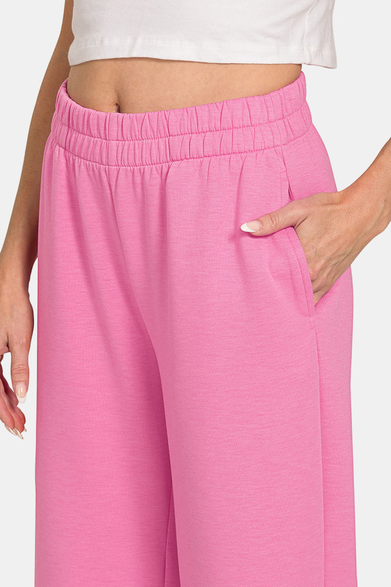 Scuba High Neck Half Zip Top & Pants Set / CORNFLOWER BLUE