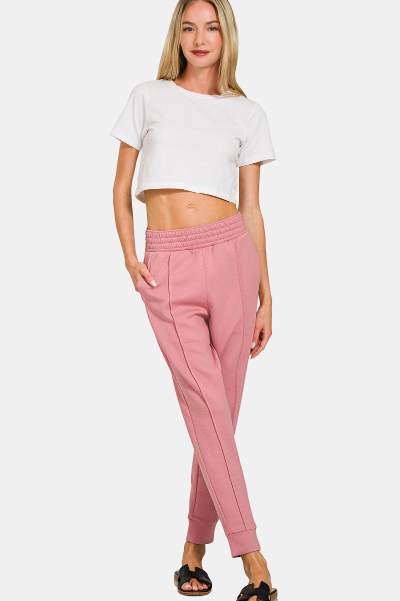 Scuba Half Zip Pullover & Jogger Set / CORNFLOWER BLUE