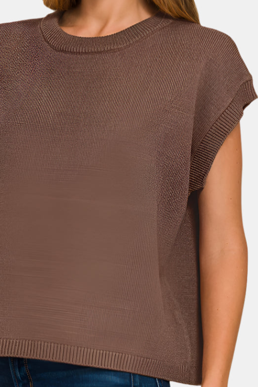 Viscose Sweater Vest / BROWN