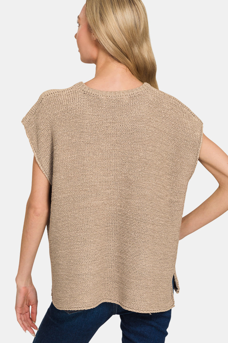 Oversized Crew Neck Sweater / BLACK
