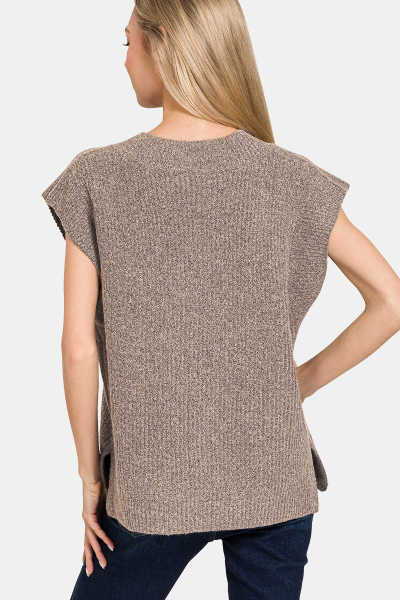 V-Neck Sweater Vest / DK GREEN