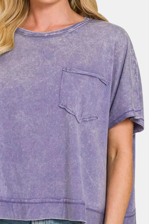 Acid Washed Oversized Top / MARLIN