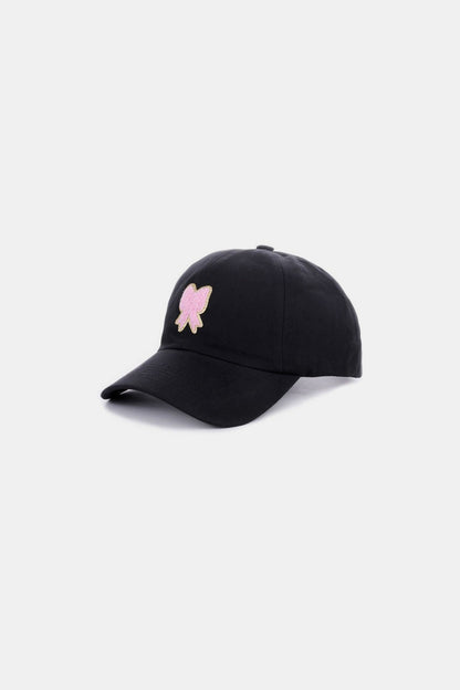 Ribbon Bow Chenille Patch Baseball Cap Hat