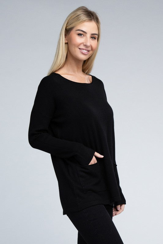 Viscose Front Pocket Sweater