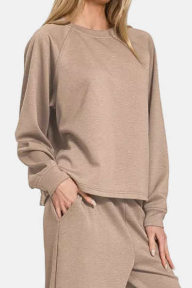 Scuba Crewneck Pullover & Pants Set / COCOA