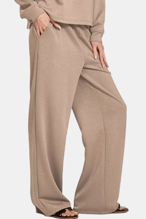Scuba Crewneck Pullover & Pants Set / COCOA