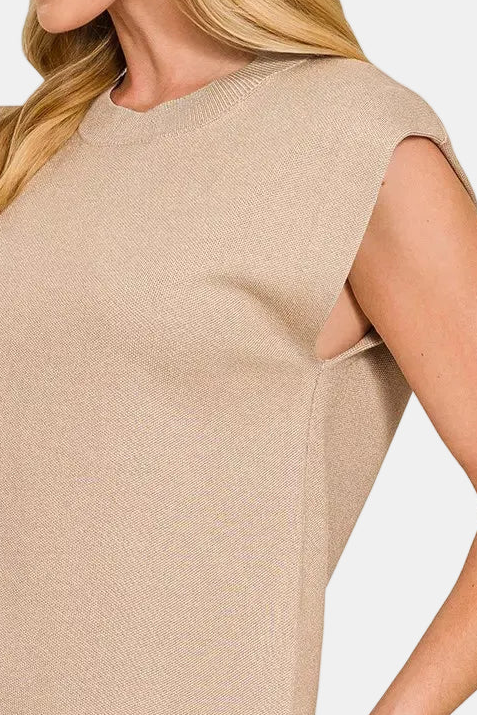 Viscose Sweater Vest / LT MOCHA