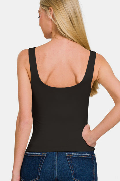 2 Layer Round Neck Tank Top