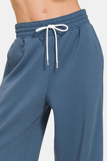 Scuba Drawstring Pants / DUSTY BLUE