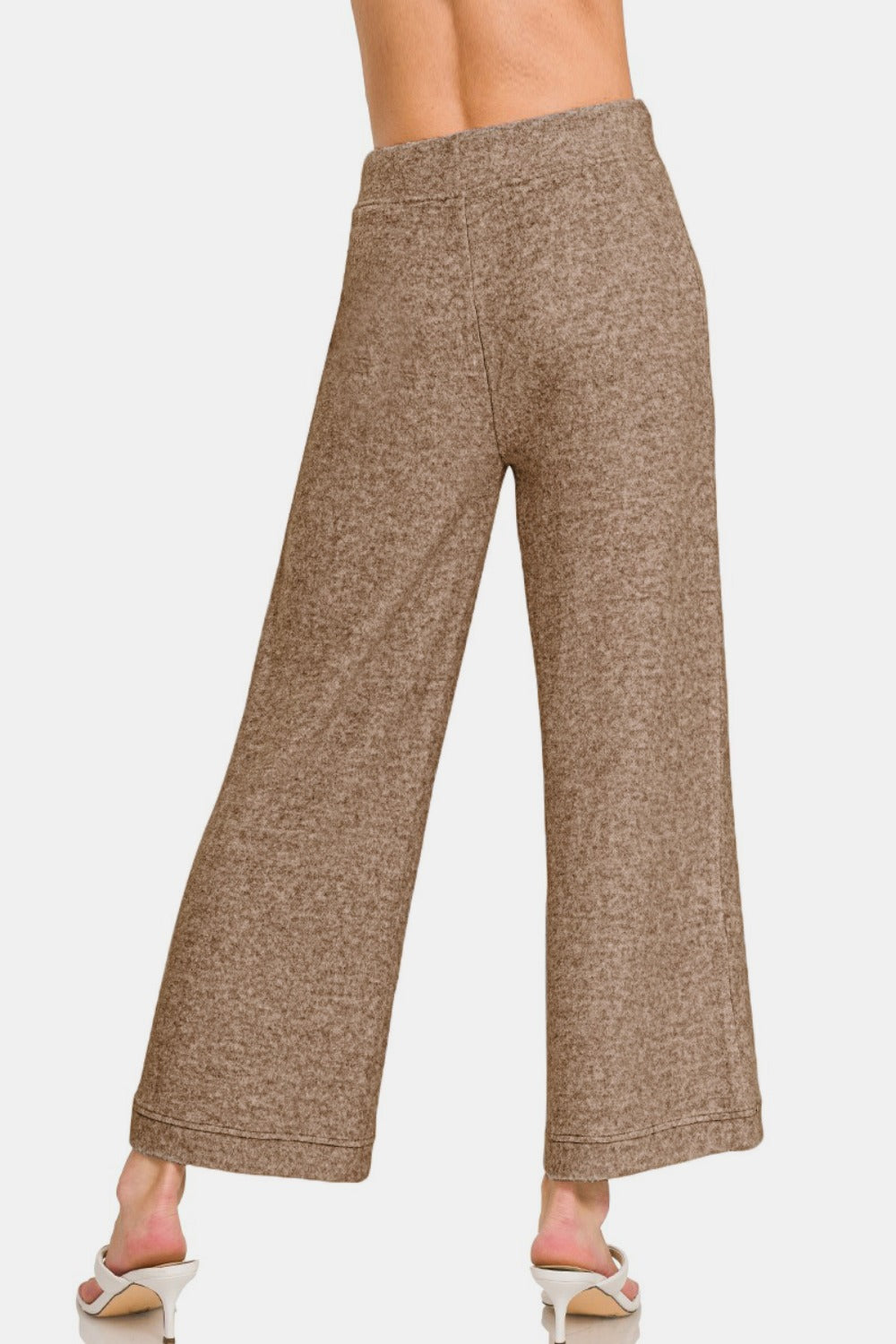 Cropped Soft Brushed Hacci Drawstring Pants