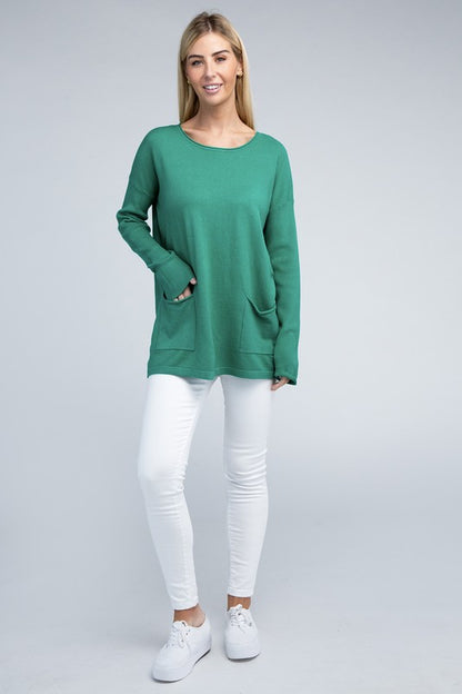 Viscose Front Pocket Sweater