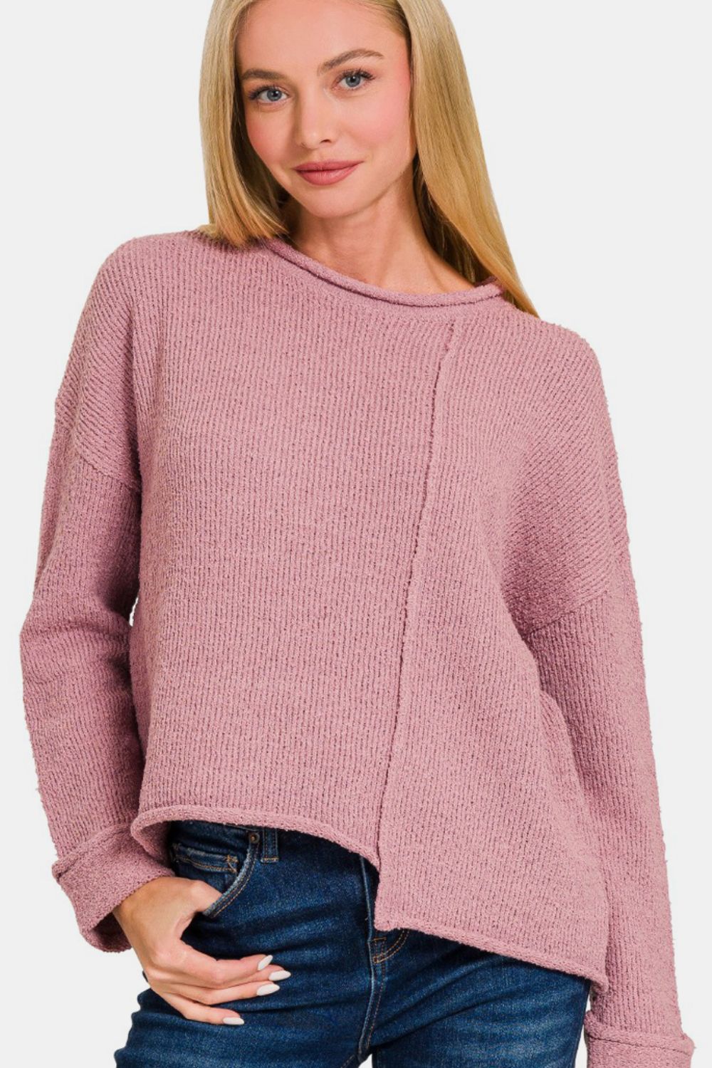 Asymmetric Hem Sweater