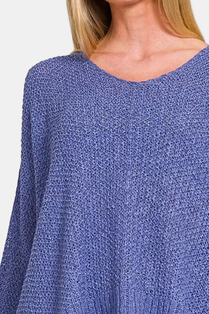 Dolman Sleeve V-Neck Sweater / MARLIN