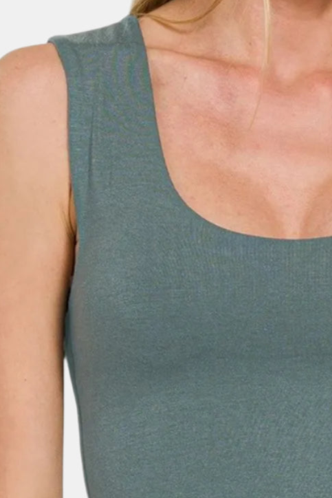 Double Layered Cropped Tank Top / ASH JADE