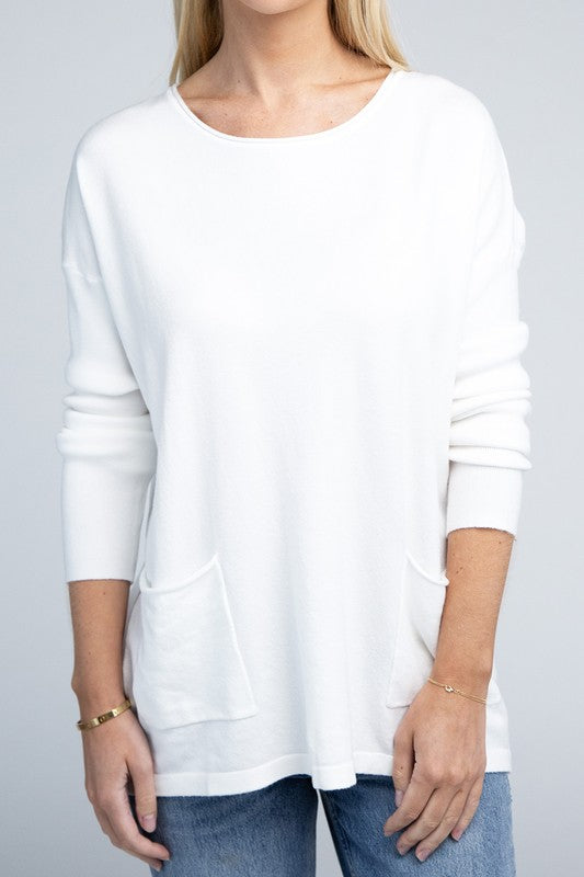 Viscose Front Pocket Sweater