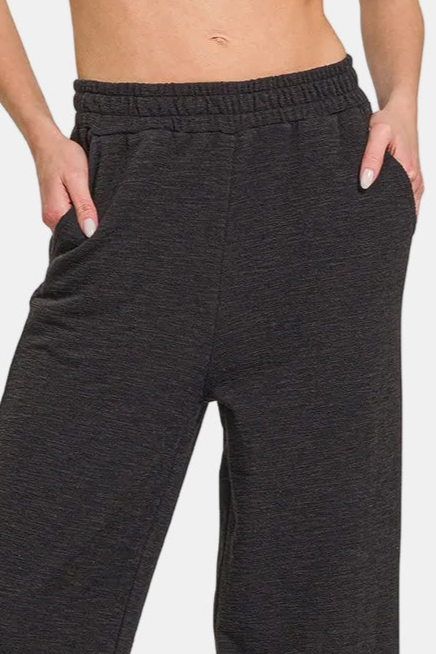 Cotton Slub Pants / BLACK