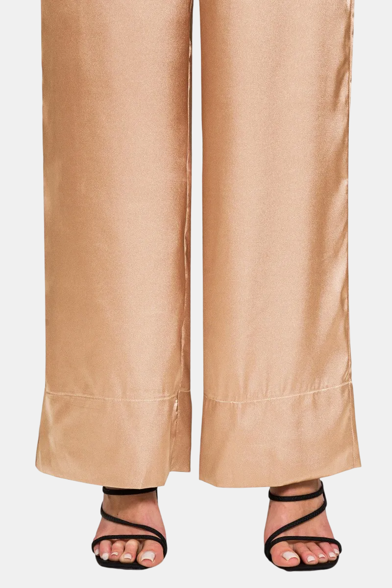 Wide-Leg Satin Pants / BRUSH