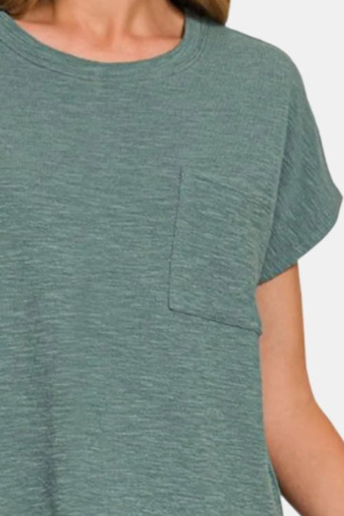 Slub Relaxed Crop Top / ASH JADE