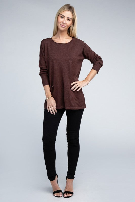 Viscose Front Pocket Sweater