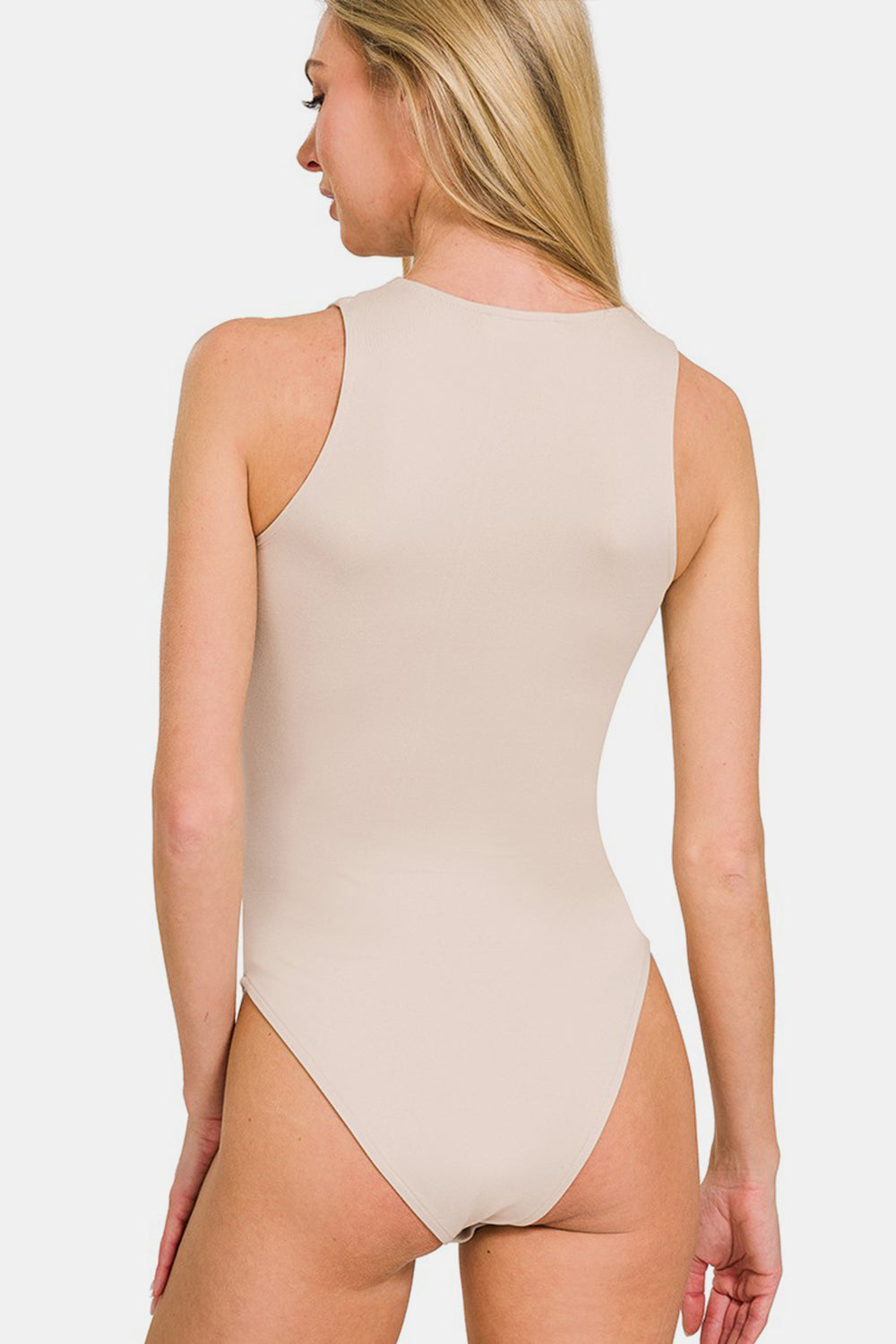 Boat Neck Sleeveless Padded Bodysuit