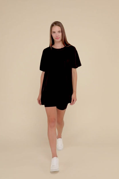 Cotton Drop Shoulder Oversized Top