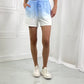 French Terry Dip Dye Drawstring Waist Shorts