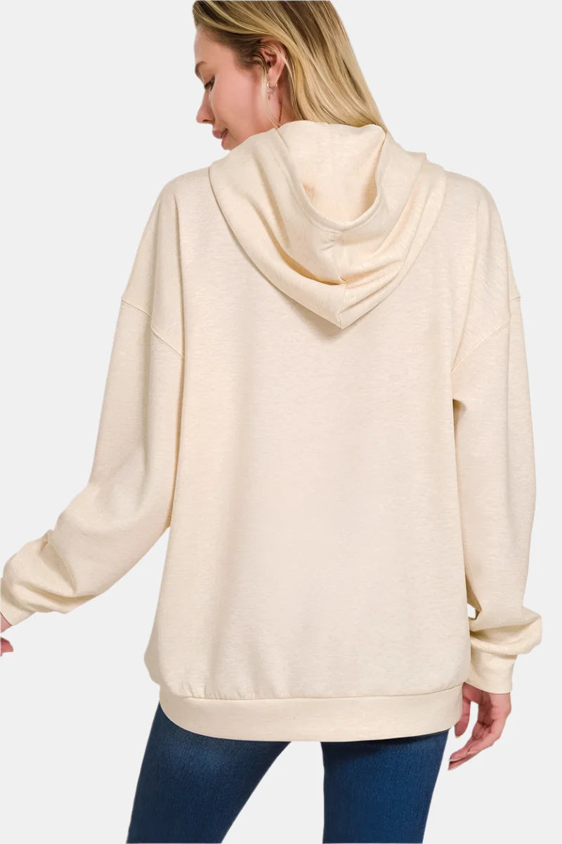 Scuba Hoodie with Kangaroo Pocket / DK PINK