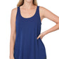 Sleeveless Round Neck Round Hem Top
