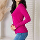 Snap Button Sweater Cardigan With Ribbed Detail