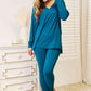 Brushed DTY Microfiber Loungewear Set (V-Neck Long Sleeve)