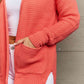 Low Gauge Waffle Open Cardigan Sweater