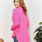 Double Gauze Oversized Raw Edge Shirt
