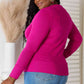 Snap Button Sweater Cardigan With Ribbed Detail