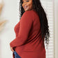 Long Sleeve Round Neck Round Hem Top