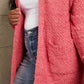 Long Sleeve Popcorn Sweater Cardigan With Pockets