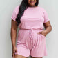Romper With Elastic Waist & Back Keyhole Opening