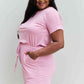 Romper With Elastic Waist & Back Keyhole Opening