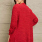 Long Sleeve Popcorn Sweater Cardigan With Pockets