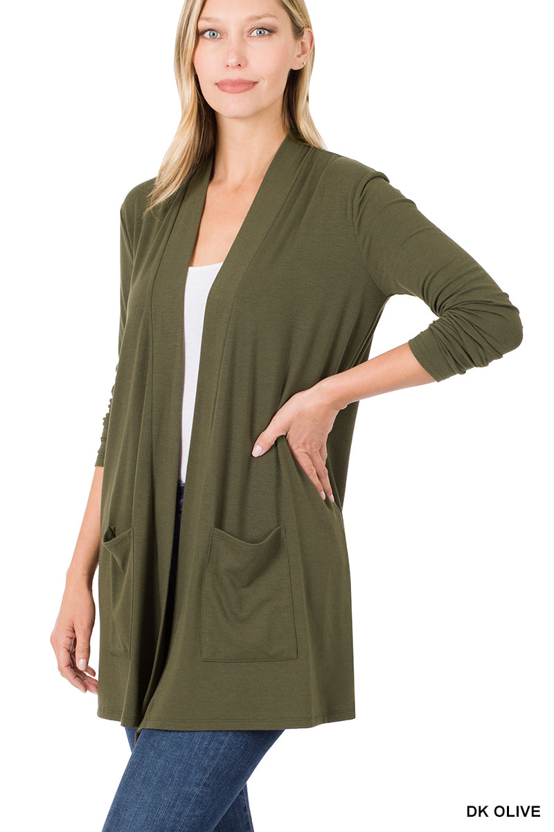 Pocket open clearance cardigan